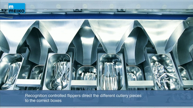 Cutlery sorting station